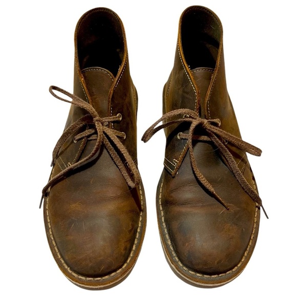 Clark’s Dark Brown Leather Bushacre 2 Chukka Boots Casual Fall Comfy Men Size 7 - Picture 2 of 8
